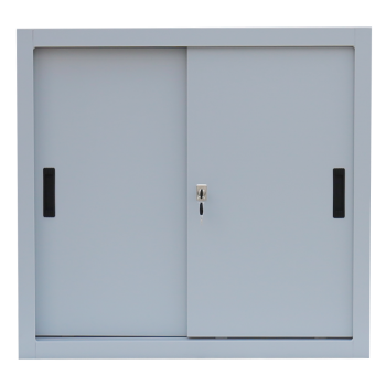 Schiebetüren Schrank 750 x 800 x 450 mm (HxBxT) in lichtgrau