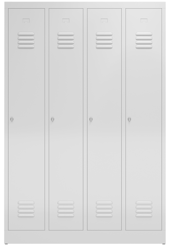 abschließbarer Spind von vorne